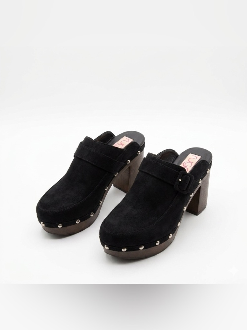 Vintage‎ Y2K Sugar Platform Clogs Studded Mule Chunky Heel Grunge- Sz 7